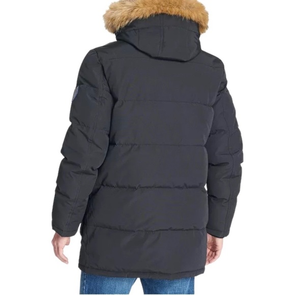 Tommy Hilfiger Long Snorkel Coat in Black - Picture 2 of 8